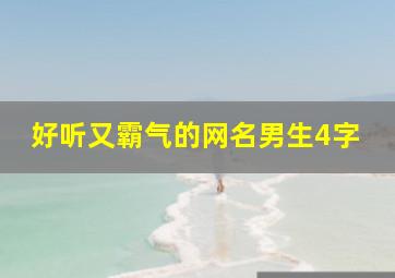 好听又霸气的网名男生4字