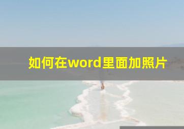 如何在word里面加照片