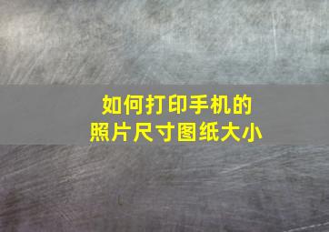 如何打印手机的照片尺寸图纸大小