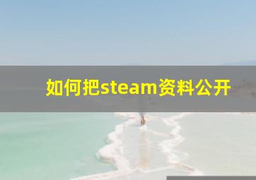 如何把steam资料公开