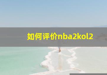 如何评价nba2kol2