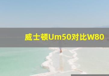 威士顿Um50对比W80