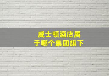 威士顿酒店属于哪个集团旗下