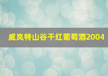 威岚特山谷干红葡萄酒2004