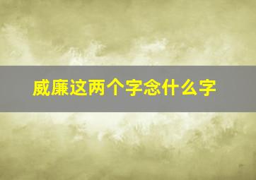 威廉这两个字念什么字