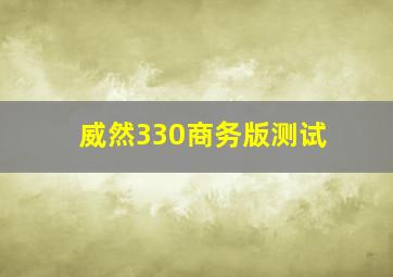 威然330商务版测试