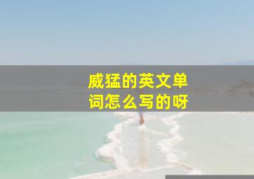 威猛的英文单词怎么写的呀