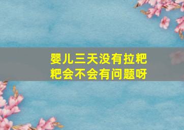 婴儿三天没有拉粑粑会不会有问题呀