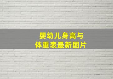 婴幼儿身高与体重表最新图片