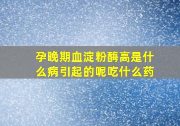 孕晚期血淀粉酶高是什么病引起的呢吃什么药