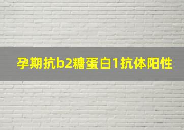 孕期抗b2糖蛋白1抗体阳性