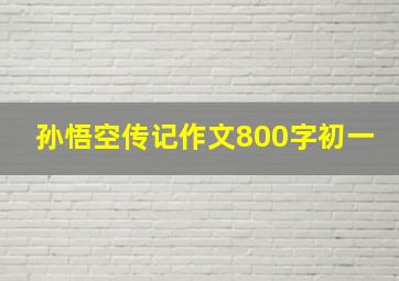 孙悟空传记作文800字初一