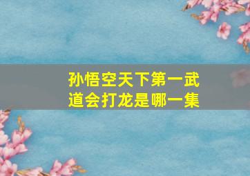 孙悟空天下第一武道会打龙是哪一集