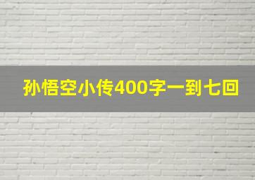 孙悟空小传400字一到七回