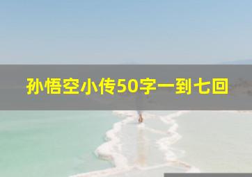 孙悟空小传50字一到七回