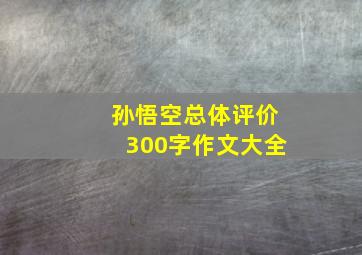 孙悟空总体评价300字作文大全