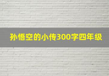 孙悟空的小传300字四年级