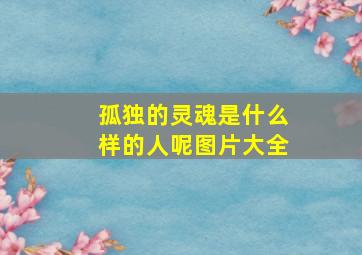 孤独的灵魂是什么样的人呢图片大全