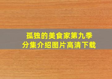 孤独的美食家第九季分集介绍图片高清下载