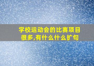 学校运动会的比赛项目很多,有什么什么扩句