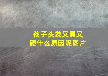 孩子头发又黑又硬什么原因呢图片