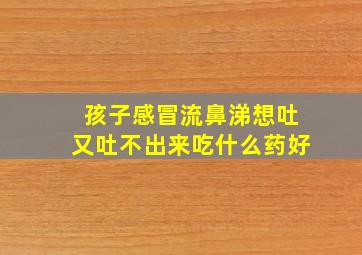 孩子感冒流鼻涕想吐又吐不出来吃什么药好