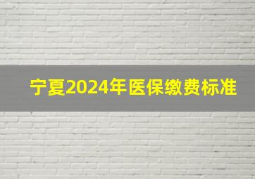 宁夏2024年医保缴费标准