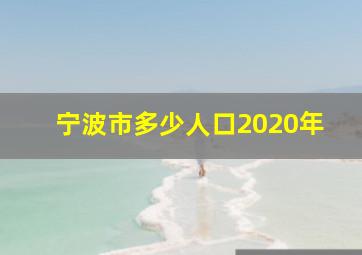 宁波市多少人口2020年