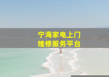 宁海家电上门维修服务平台