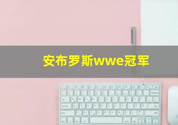 安布罗斯wwe冠军