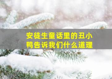 安徒生童话里的丑小鸭告诉我们什么道理