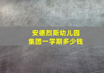 安德烈斯幼儿园集团一学期多少钱