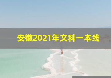 安徽2021年文科一本线