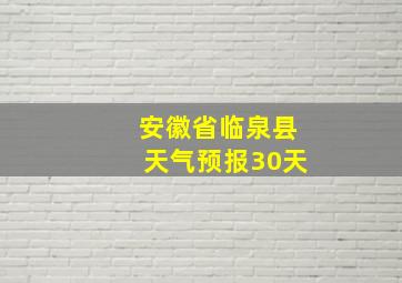 安徽省临泉县天气预报30天