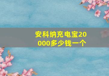 安科纳充电宝20000多少钱一个