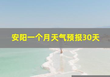 安阳一个月天气预报30天