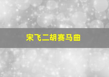 宋飞二胡赛马曲