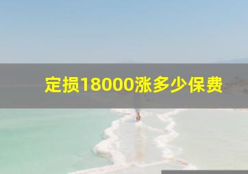 定损18000涨多少保费