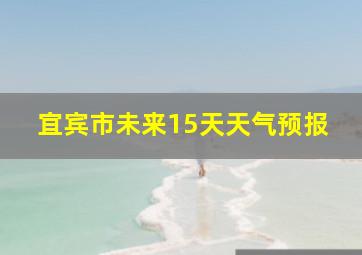 宜宾市未来15天天气预报