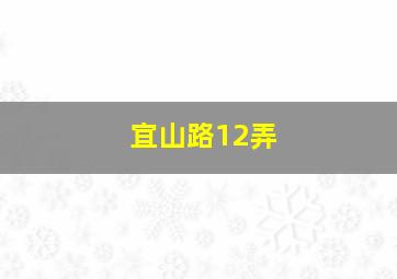 宜山路12弄