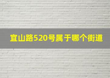 宜山路520号属于哪个街道