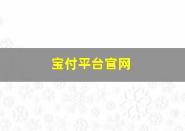 宝付平台官网