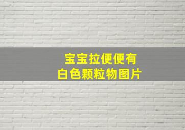 宝宝拉便便有白色颗粒物图片