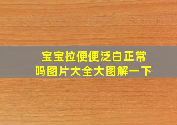 宝宝拉便便泛白正常吗图片大全大图解一下