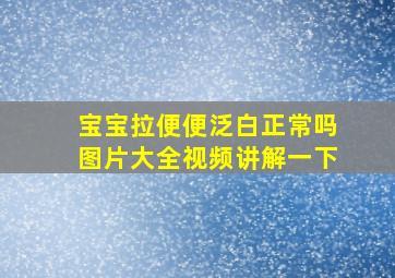 宝宝拉便便泛白正常吗图片大全视频讲解一下