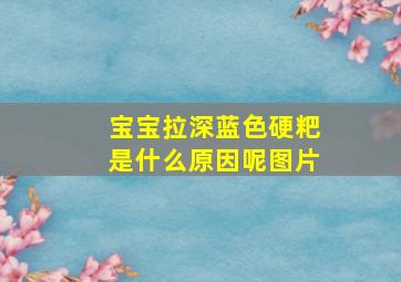 宝宝拉深蓝色硬粑是什么原因呢图片