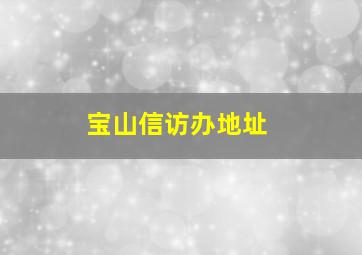 宝山信访办地址