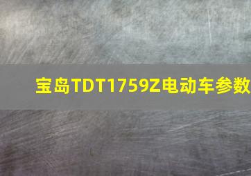 宝岛TDT1759Z电动车参数