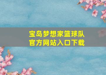 宝岛梦想家篮球队官方网站入口下载