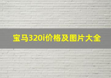 宝马320i价格及图片大全